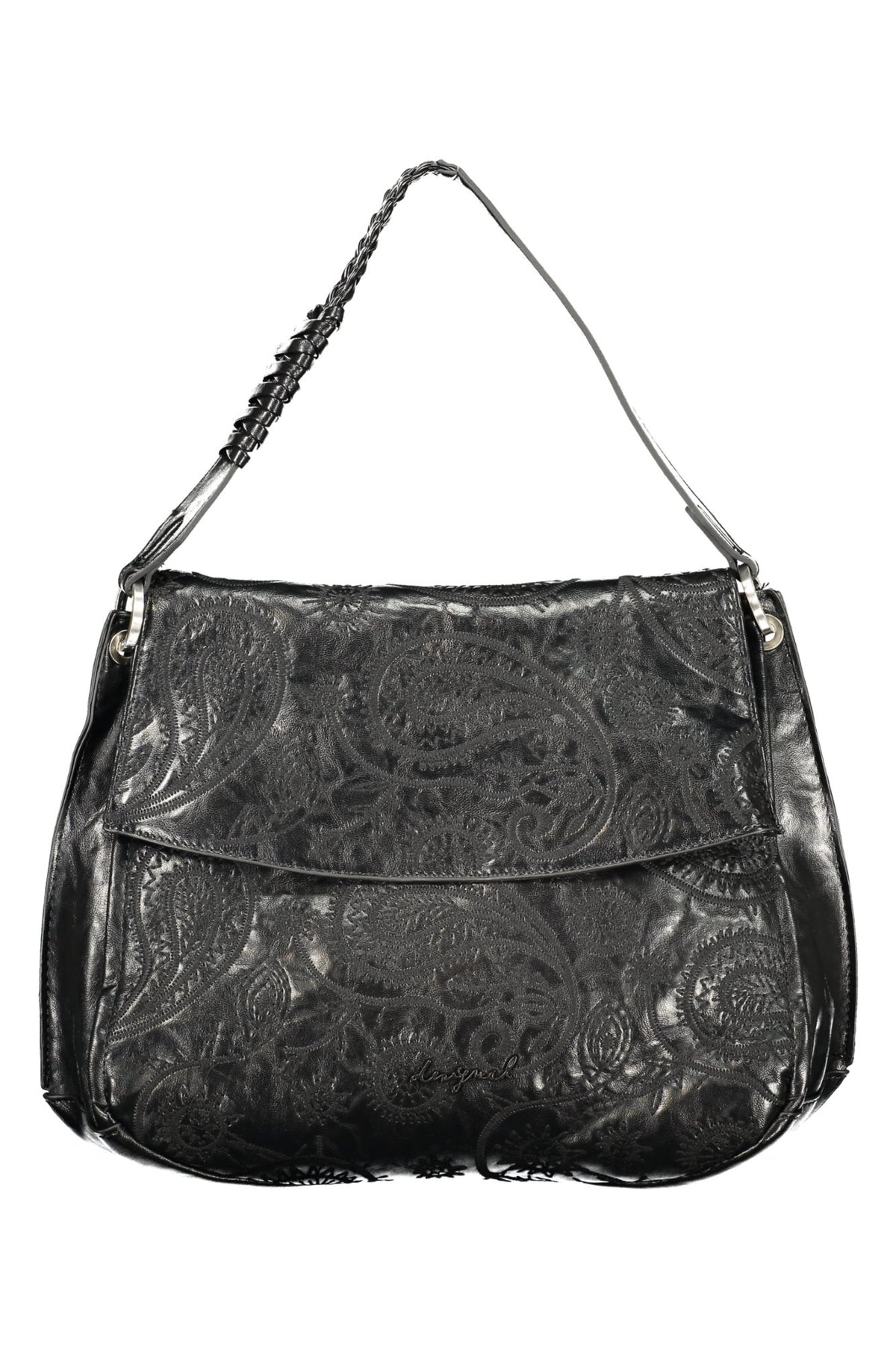 MALA COM BORDADO DESIGUAL MULHER PRETA