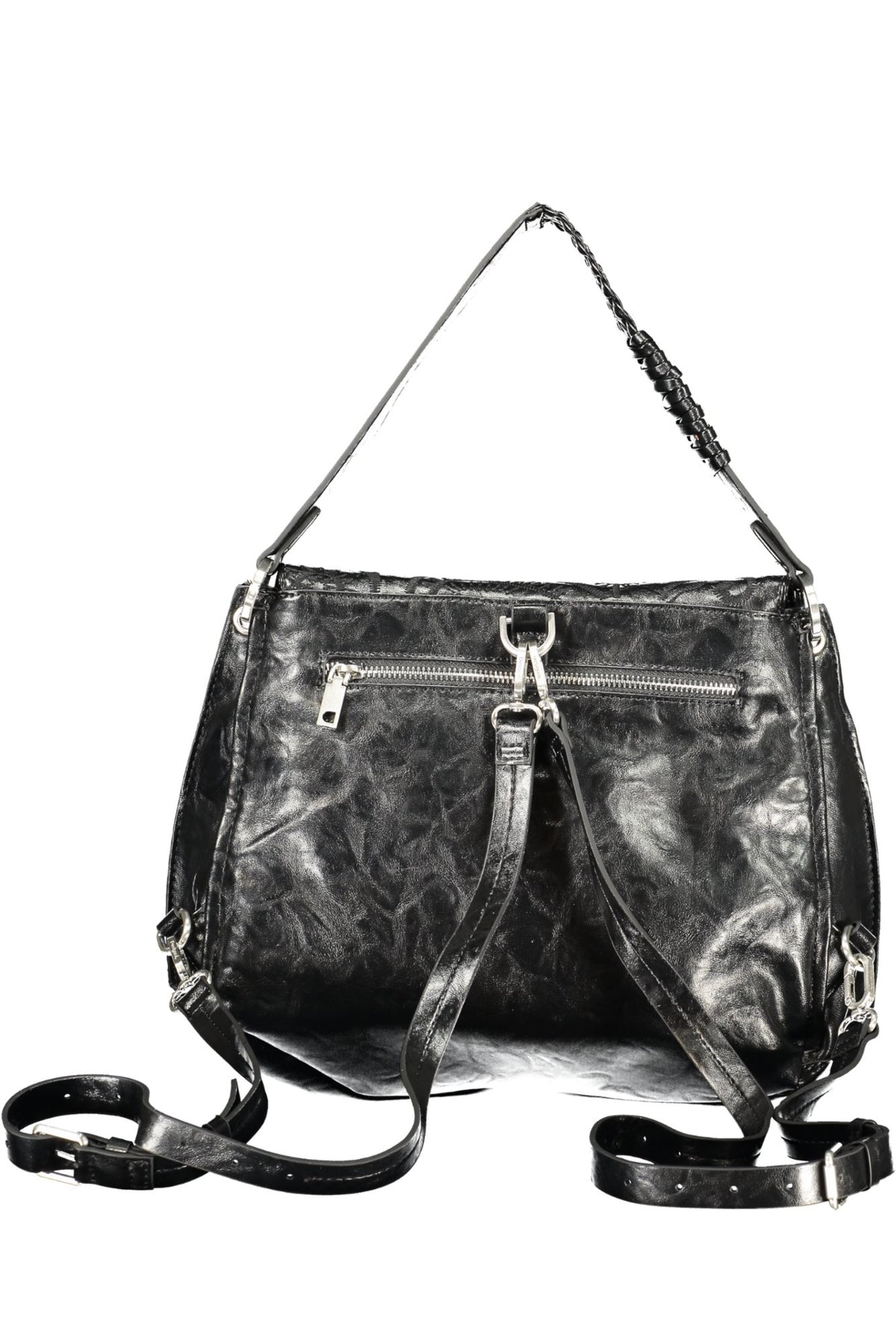 MALA COM BORDADO DESIGUAL MULHER PRETA