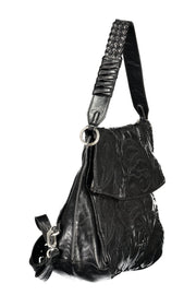 MALA COM BORDADO DESIGUAL MULHER PRETA