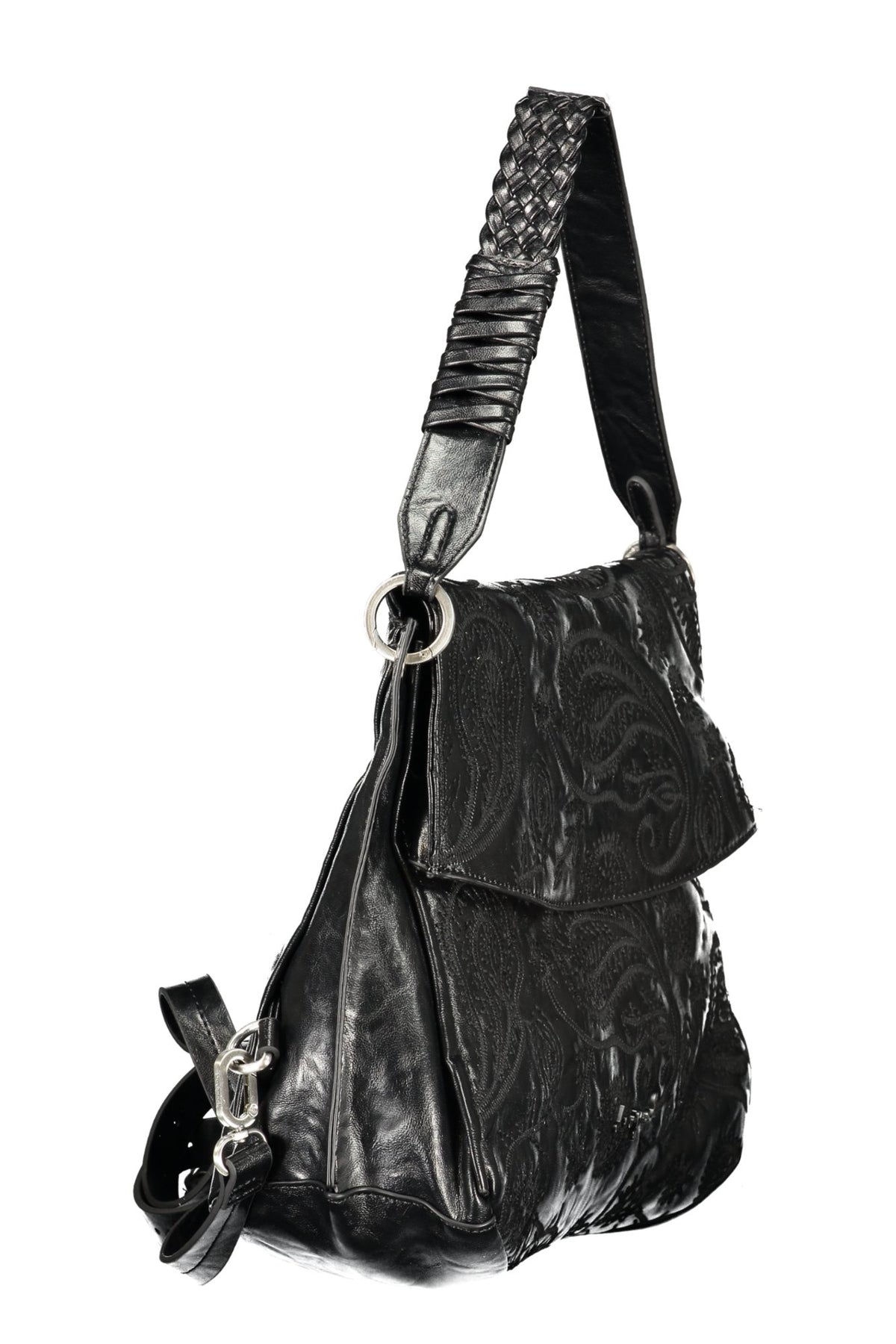 MALA COM BORDADO DESIGUAL MULHER PRETA