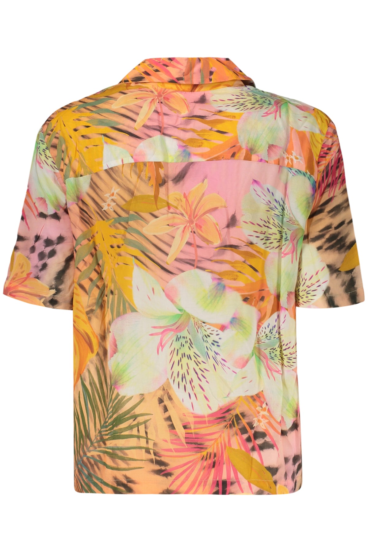 CAMISA COM ESTAMPADO DESIGUAL MULHER LARANJA