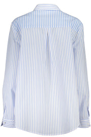 CAMISA COM ESTAMPADO DESIGUAL MULHER AZUL CLARO