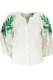 CAMISA COM ESTAMPADO DESIGUAL MULHER BRANCA
