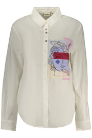 CAMISA EM ALGODÃO DESIGUAL MULHER BRANCA