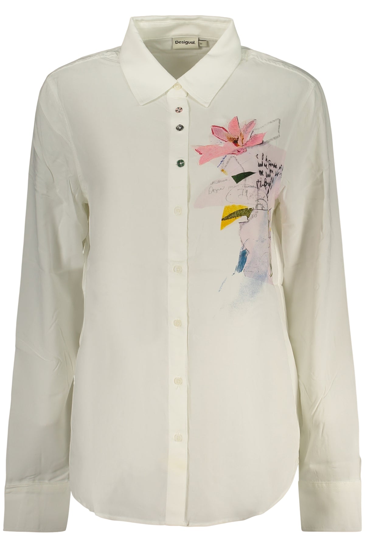 CAMISA COM ESTAMPADO DESIGUAL MULHER BRANCA