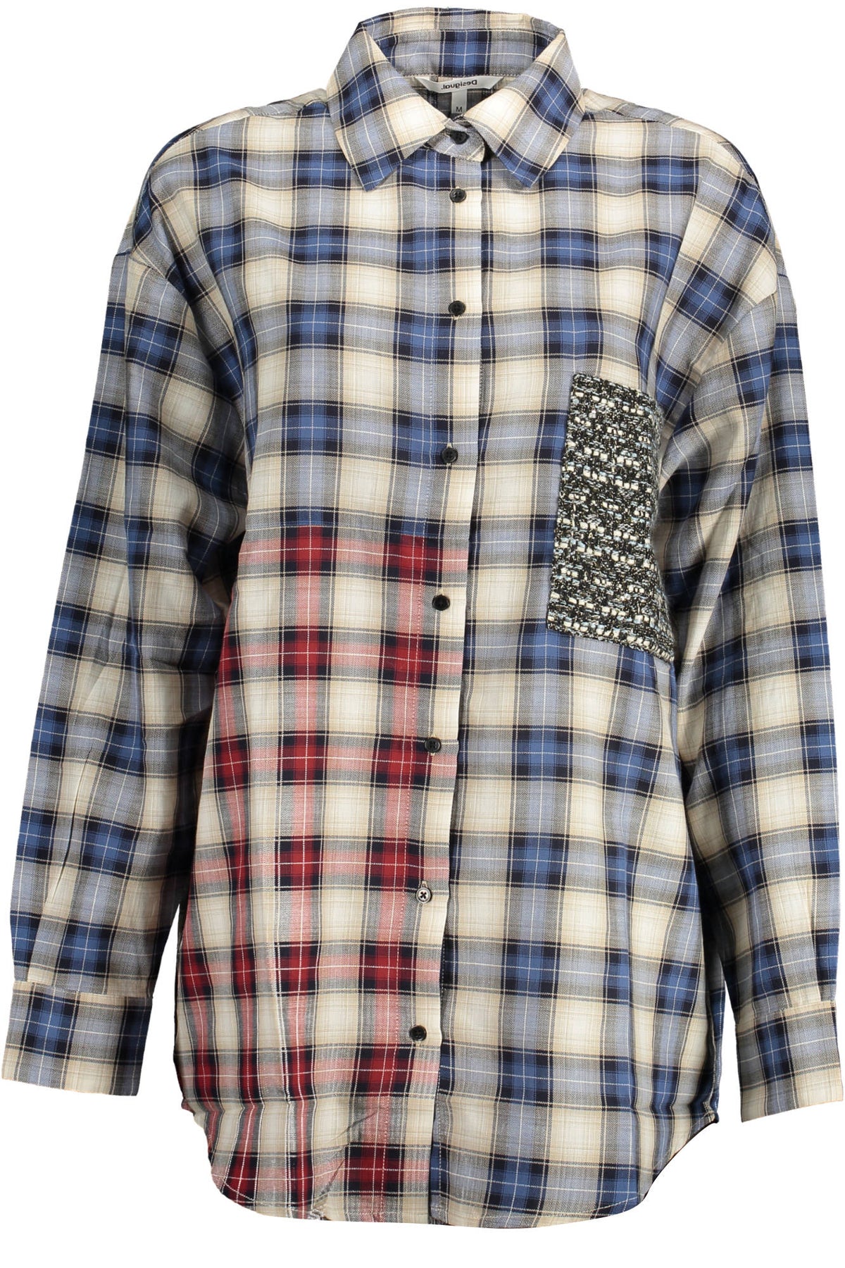 CAMISA EM ALGODÃO DESIGUAL MULHER AZUL