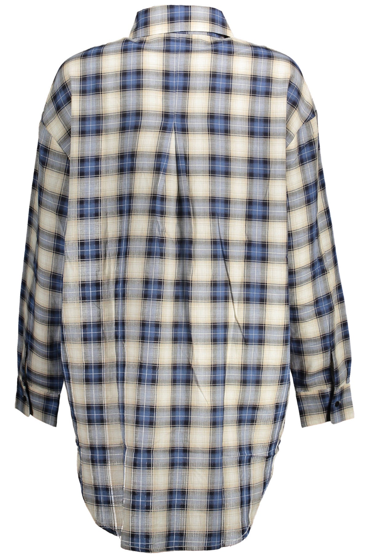 CAMISA EM ALGODÃO DESIGUAL MULHER AZUL