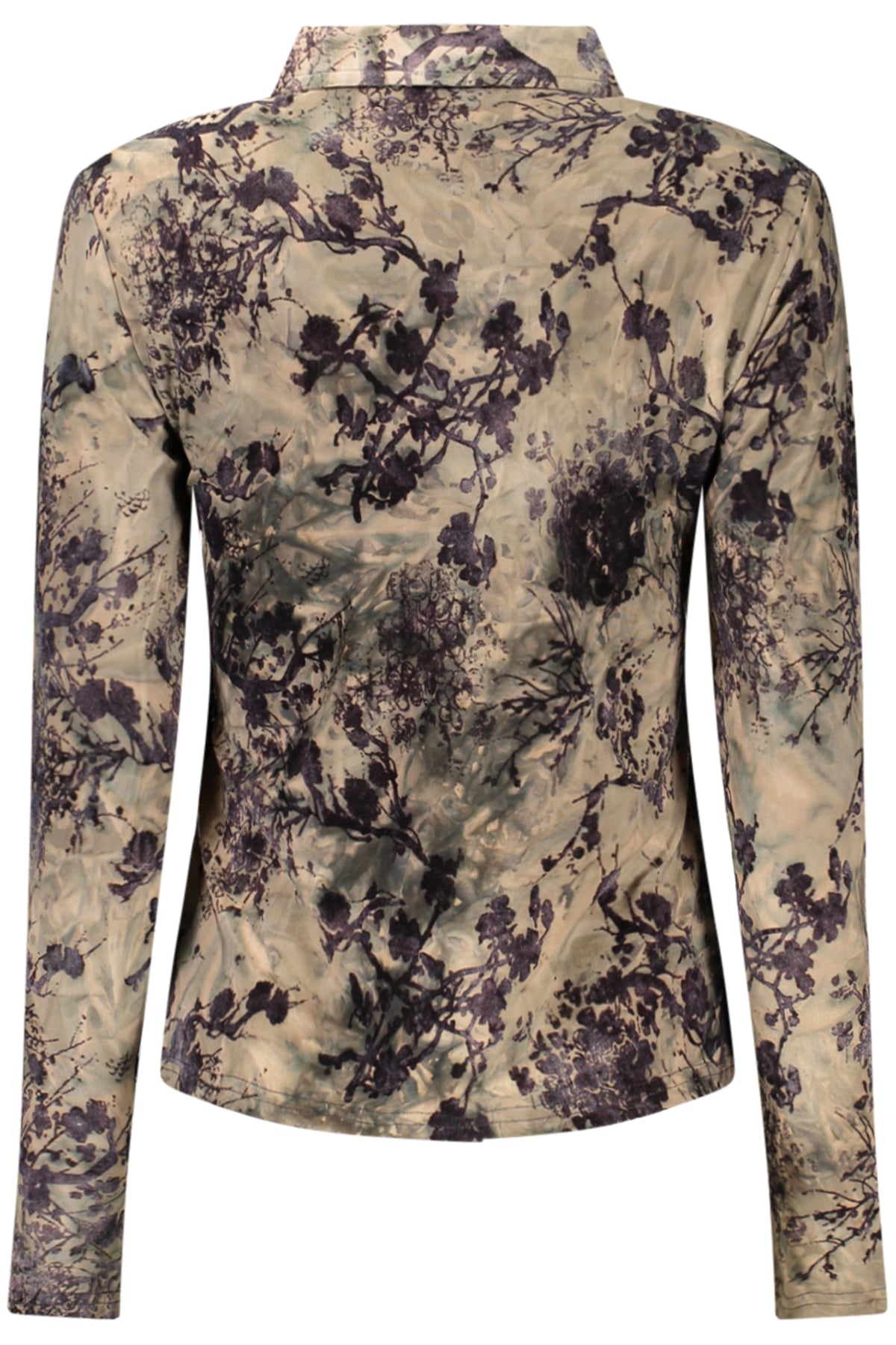 CAMISA COM LOGÓTIPO DESIGUAL MULHER CASTANHA