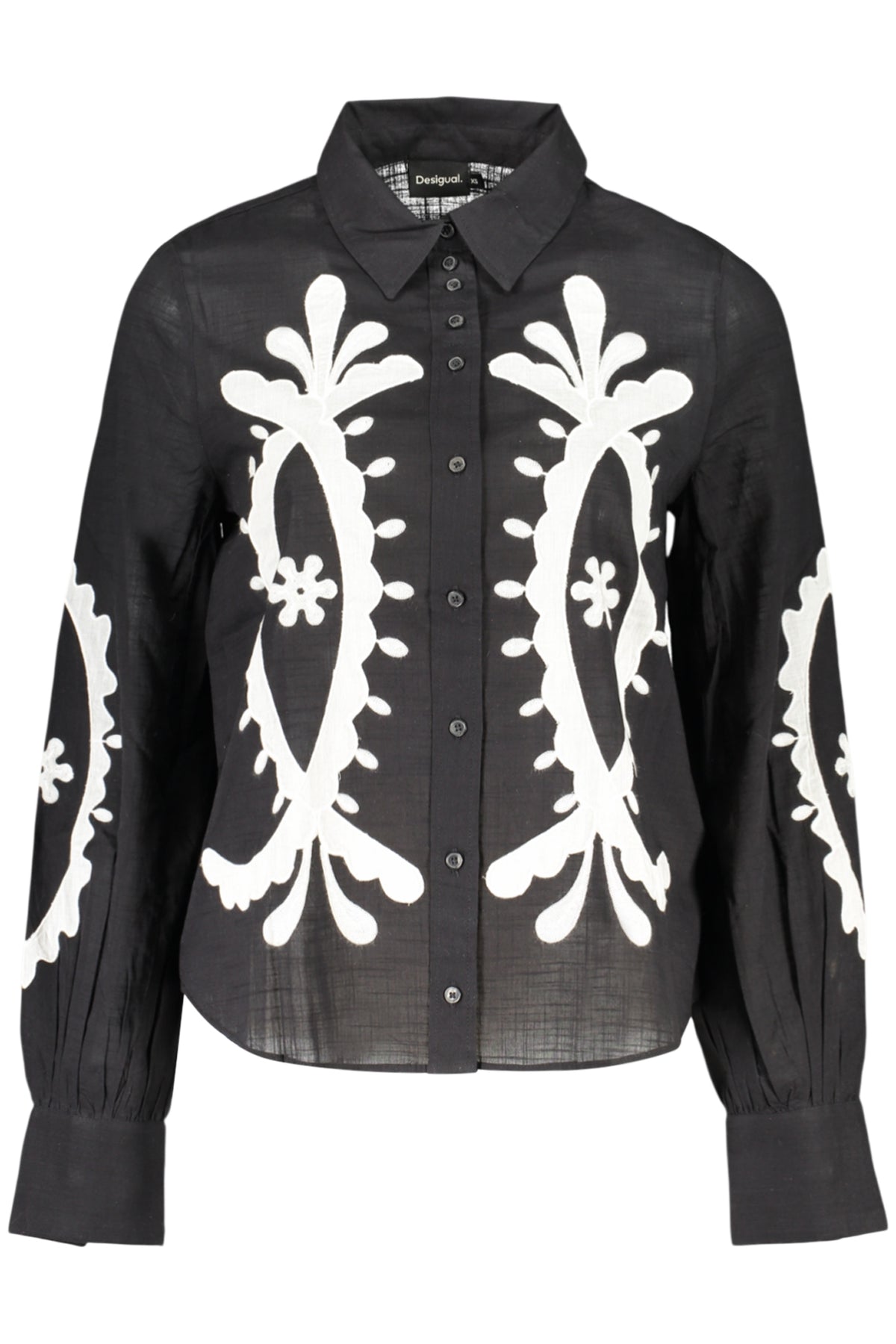 CAMISA EM ALGODÃO DESIGUAL MULHER PRETA