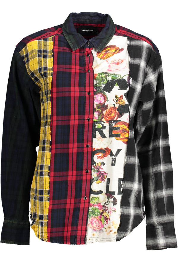 CAMISA MANGA COMPRIDA DESIGUAL MULHER PRETA