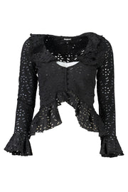CAMISA EM ALGODÃO DESIGUAL MULHER PRETA