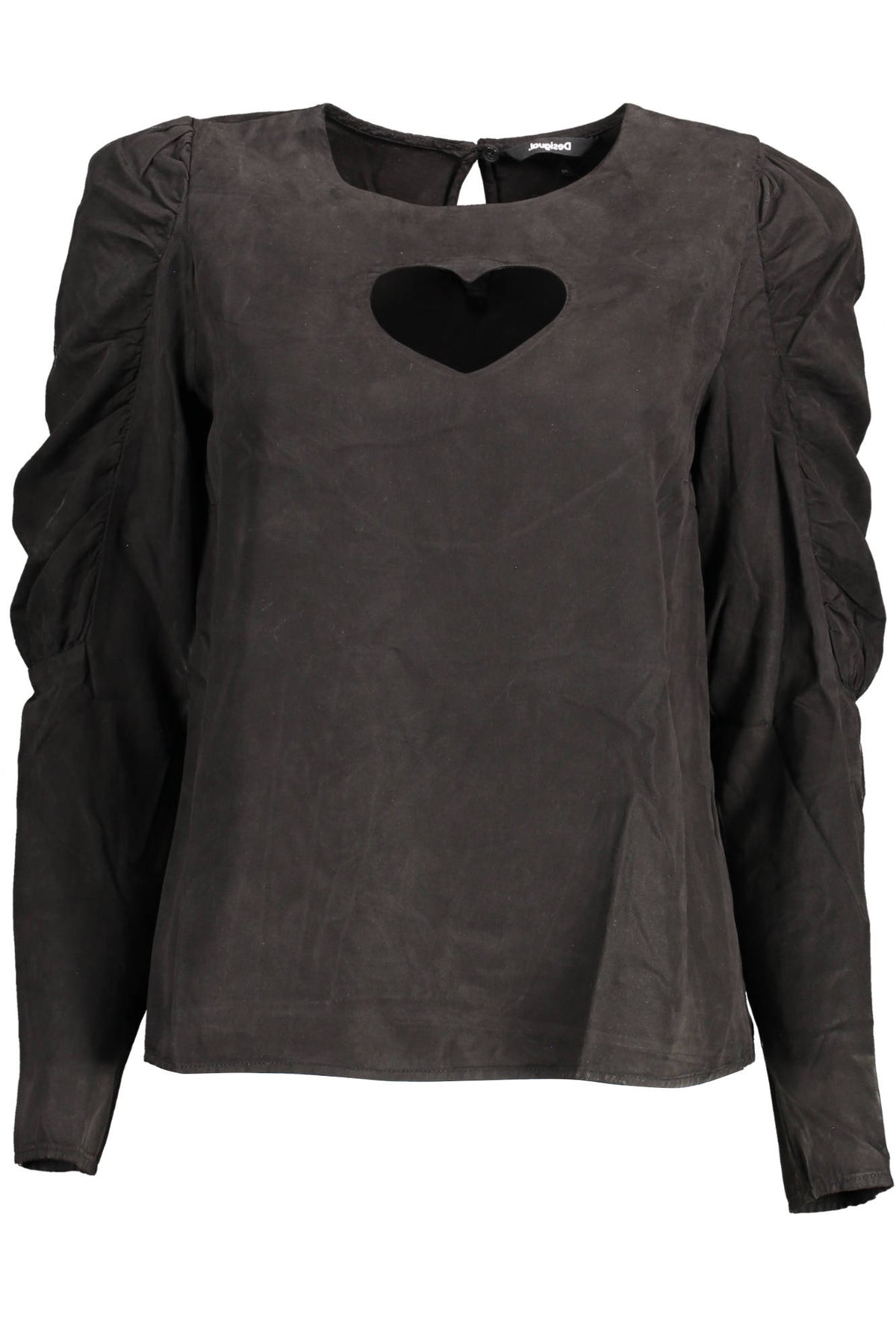 CAMISA COM LOGÓTIPO DESIGUAL MULHER PRETA