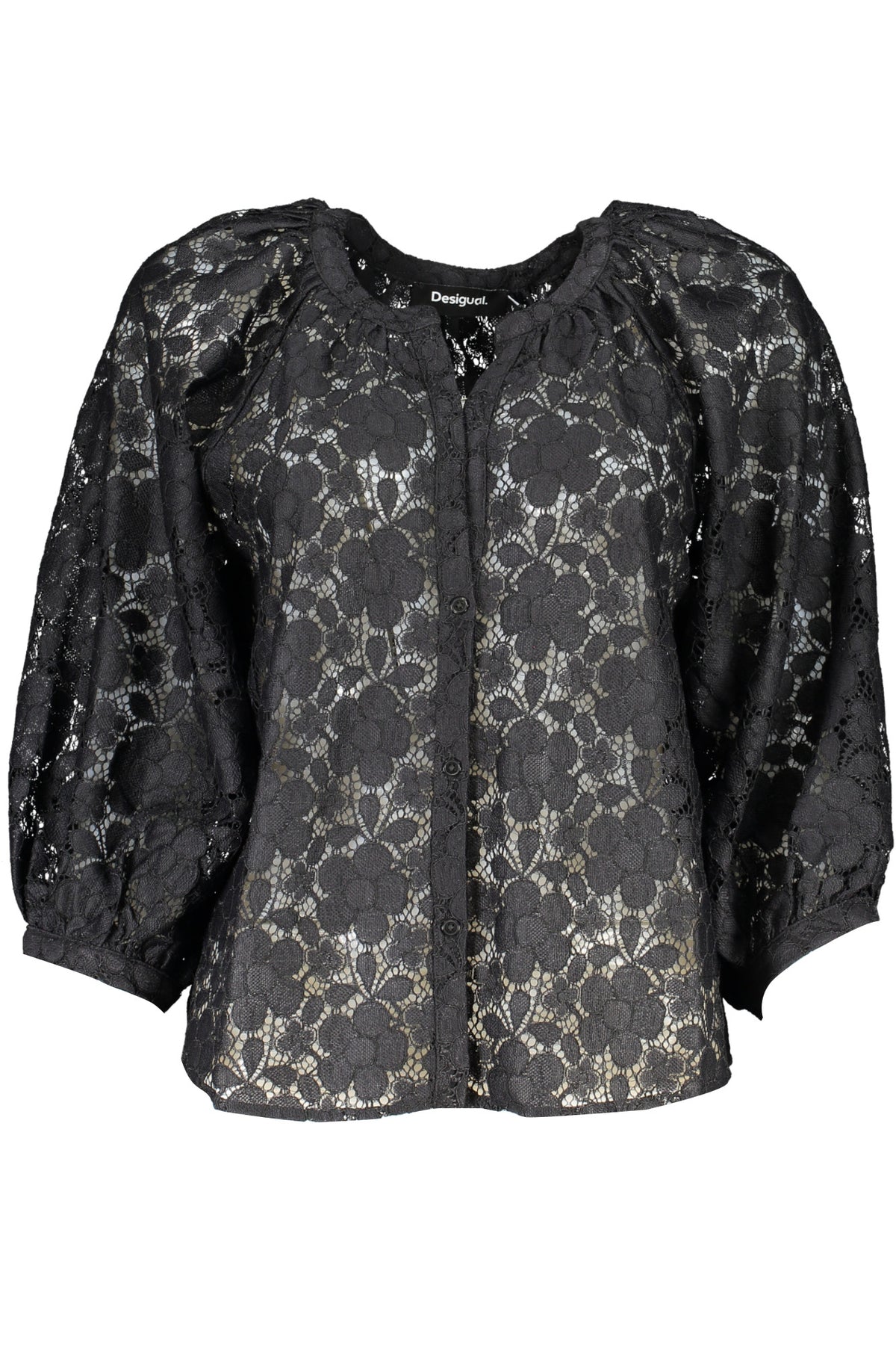 CAMISA COM LOGÓTIPO DESIGUAL MULHER PRETA