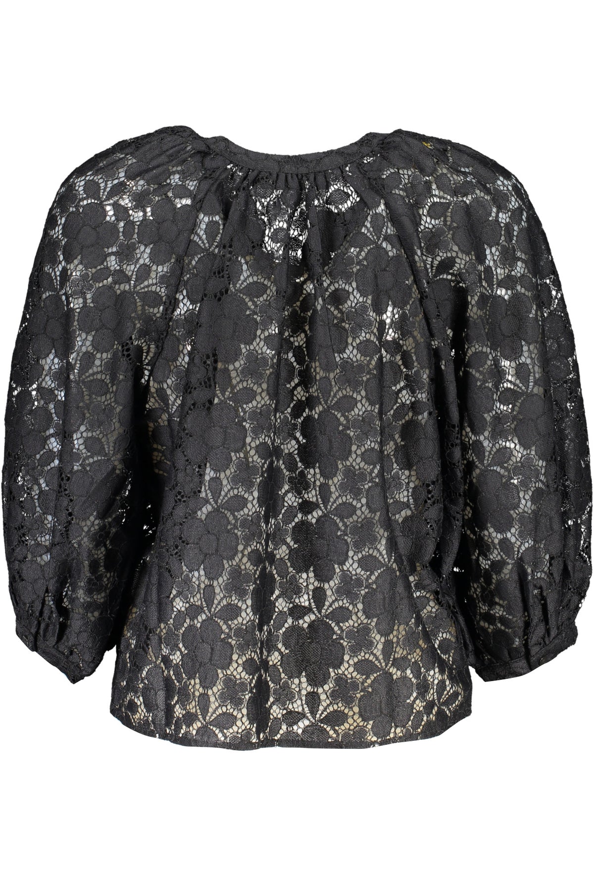 CAMISA COM LOGÓTIPO DESIGUAL MULHER PRETA