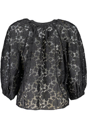 CAMISA COM LOGÓTIPO DESIGUAL MULHER PRETA