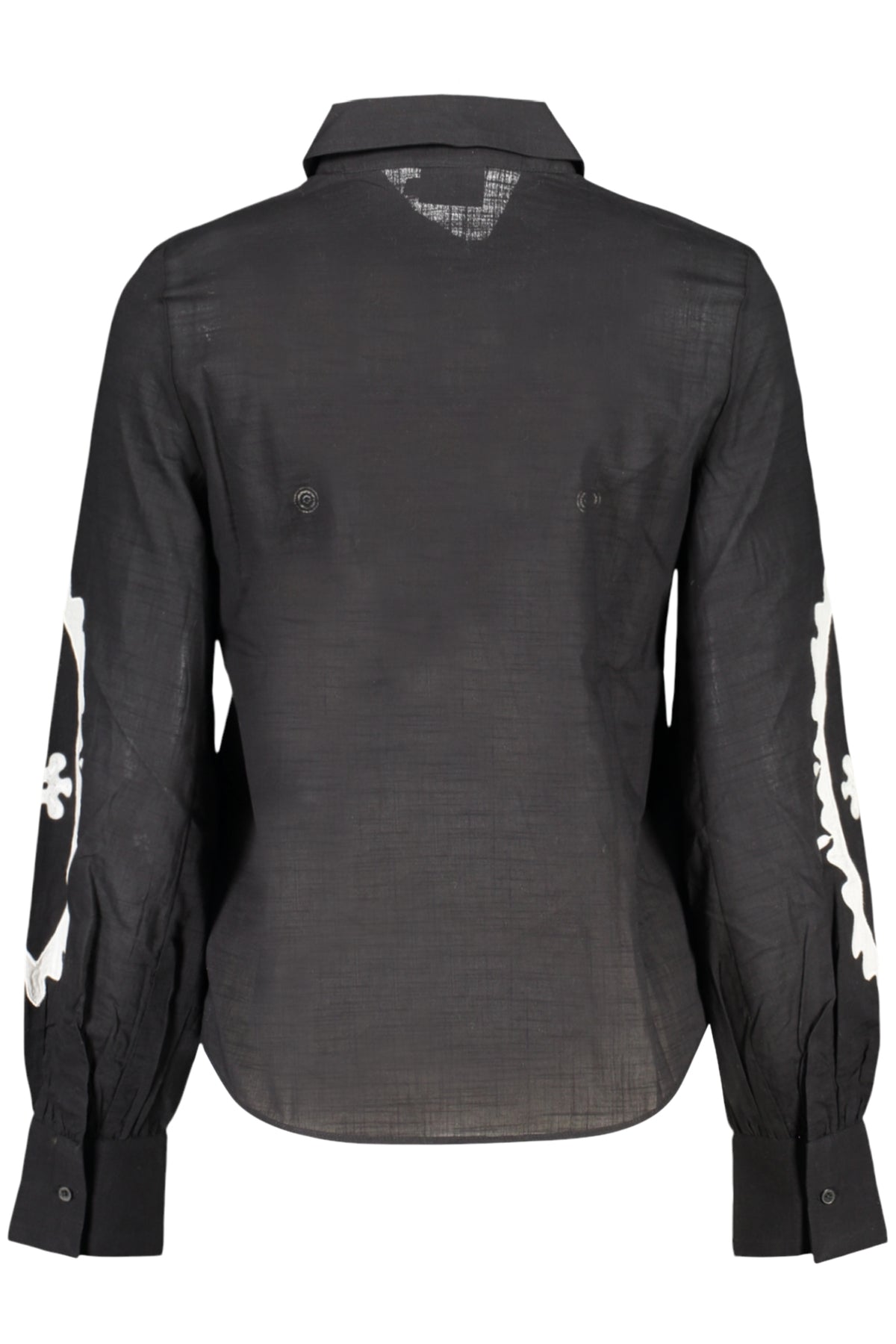 CAMISA EM ALGODÃO DESIGUAL MULHER PRETA