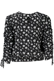CAMISA COM ATACADORES DESIGUAL MULHER PRETA