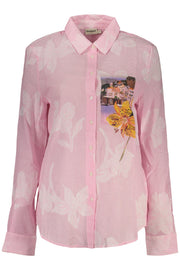 CAMISA EM ALGODÃO DESIGUAL MULHER ROSA