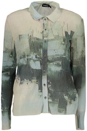 CAMISA COM ESTAMPADO DESIGUAL MULHER VERDE