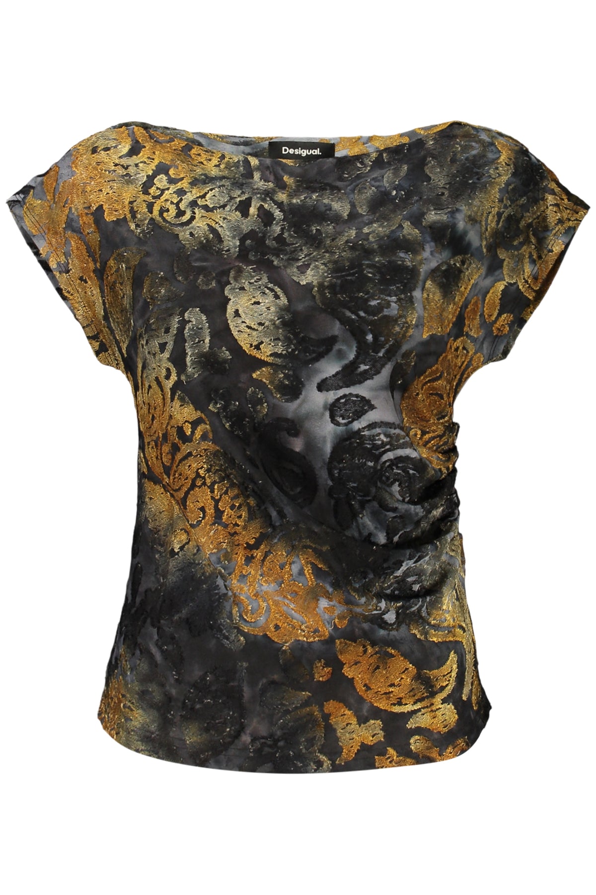 TOP DE ALÇAS COM LOGÓTIPO DESIGUAL MULHER AZUL
