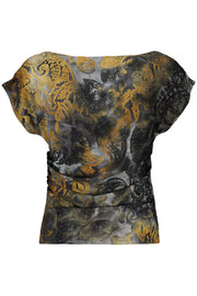 TOP DE ALÇAS COM LOGÓTIPO DESIGUAL MULHER AZUL