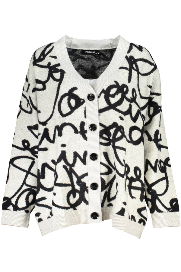 CARDIGAN DE MULHER BRANCO DESIGUAL
