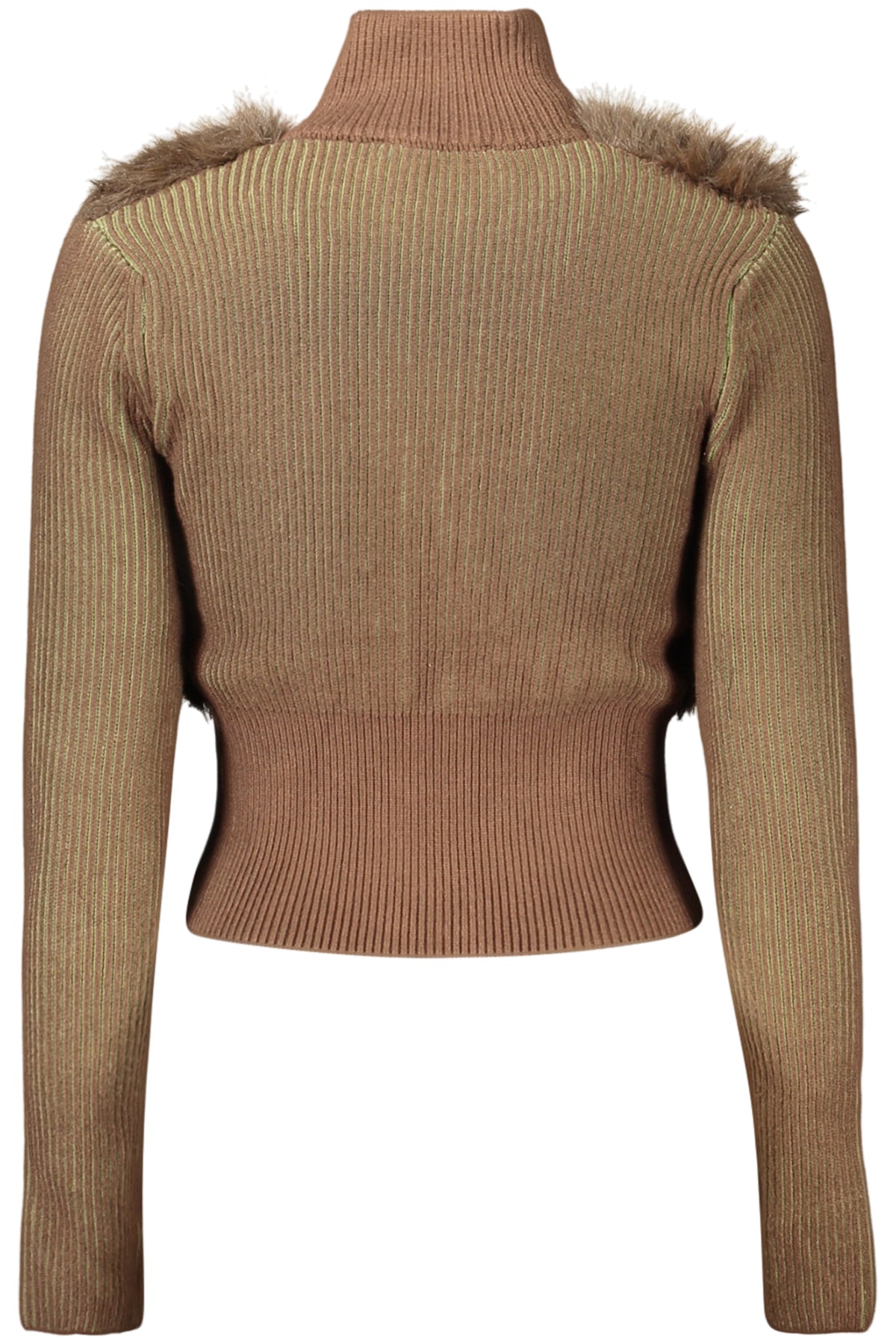 CAMISOLA COM FECHO DESIGUAL MULHER CASTANHA