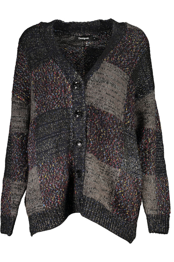 CARDIGAN PRETO FEMININO DESIGUAL