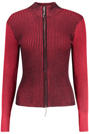 CAMISOLA COM FECHO DESIGUAL MULHER VERMELHA