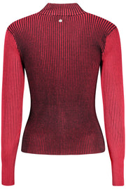 CAMISOLA COM FECHO DESIGUAL MULHER VERMELHA