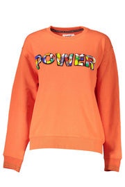 SWEATSHIRT EM ALGODÃO DESIGUAL MULHER LARANJA