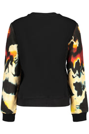 SWEATSHIRT EM ALGODÃO DESIGUAL MULHER PRETA