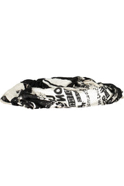 ACESSÓRIO COM ESTAMPADO DESIGUAL MULHER BRANCO