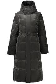 BLUSÃO COM CAPUZ DESIGUAL MULHER PRETO