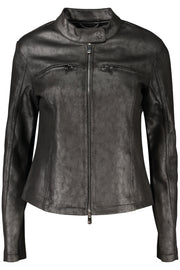 BLUSÃO COM FECHO DESIGUAL MULHER PRETO
