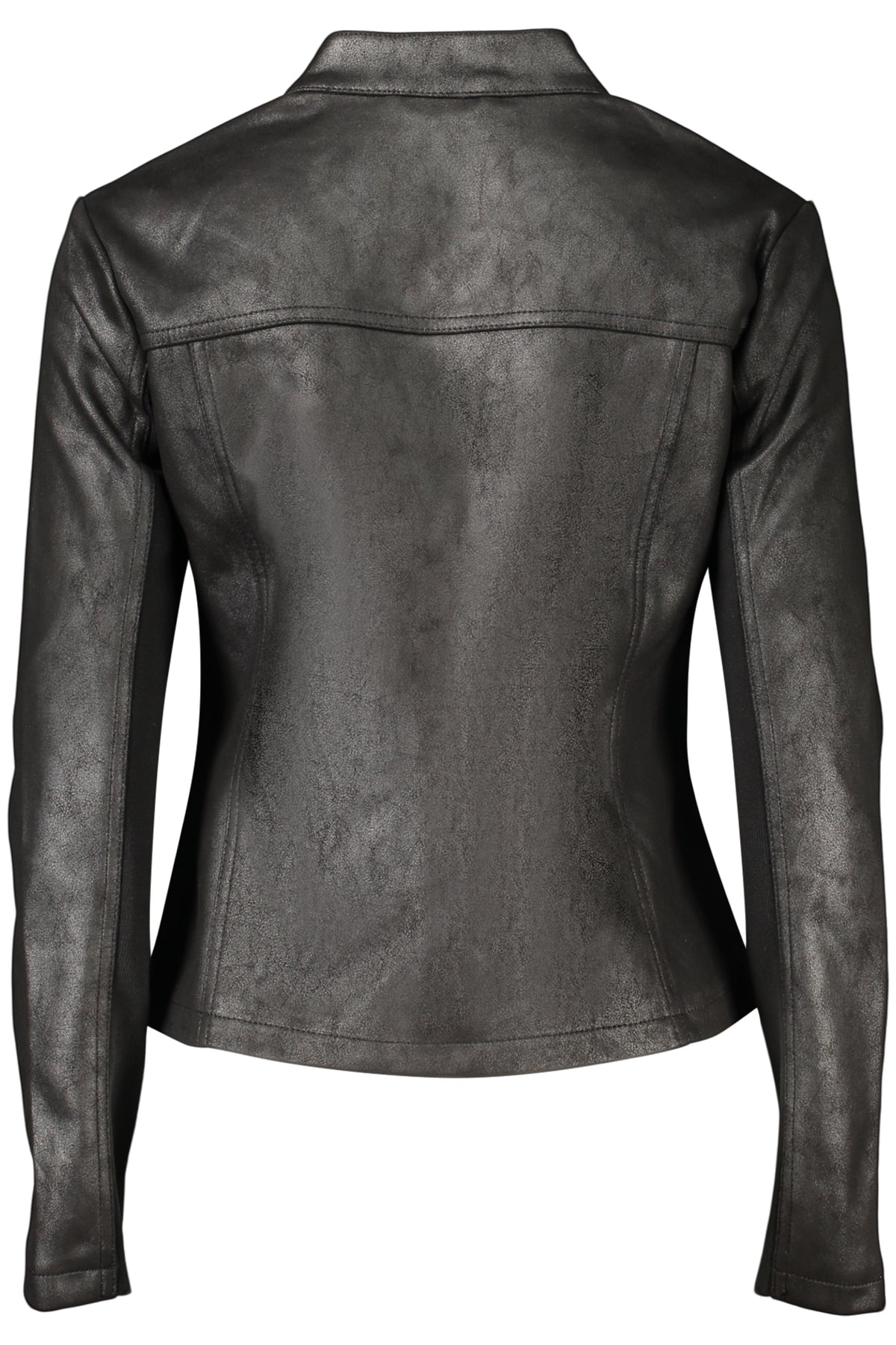 BLUSÃO COM FECHO DESIGUAL MULHER PRETO