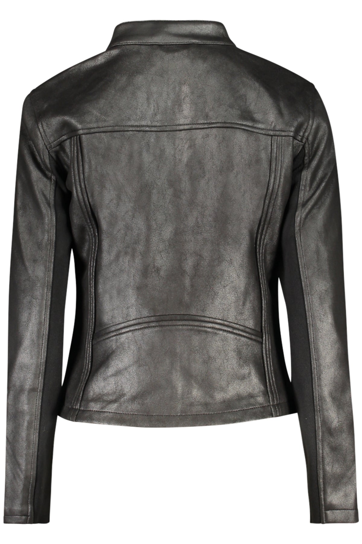 BLUSÃO COM FECHO DESIGUAL MULHER PRETO