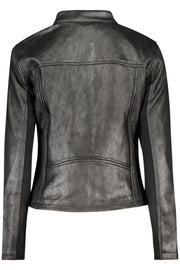 BLUSÃO COM FECHO DESIGUAL MULHER PRETO