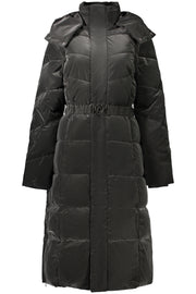 BLUSÃO COM CAPUZ DESIGUAL MULHER PRETO