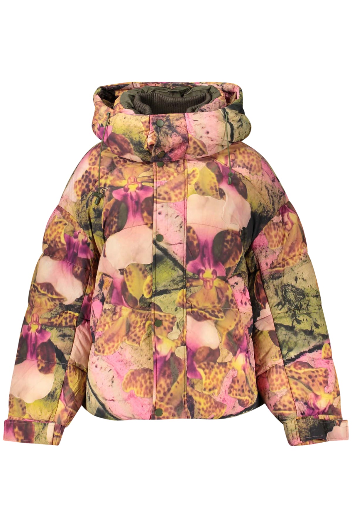 BLUSÃO COM CAPUZ DESIGUAL MULHER ROSA