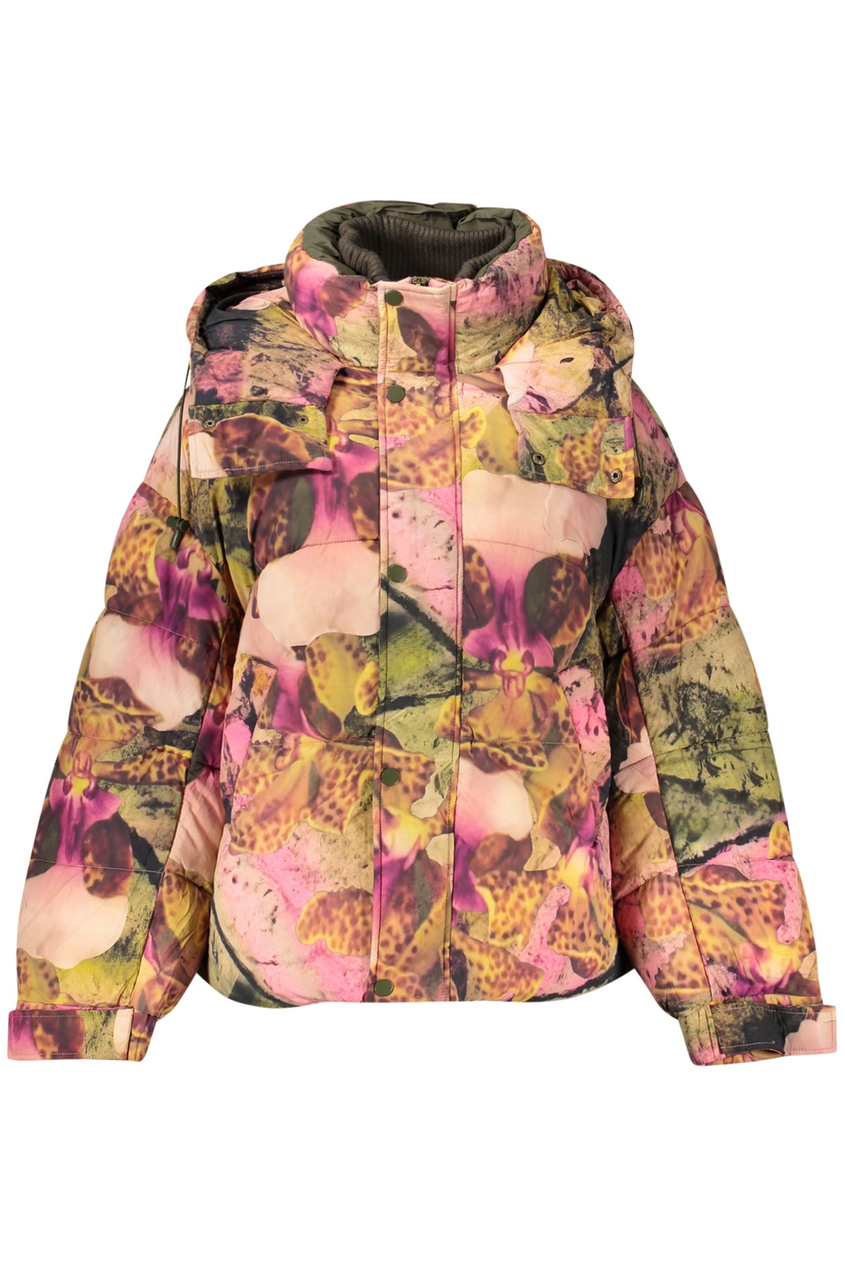 BLUSÃO COM CAPUZ DESIGUAL MULHER ROSA