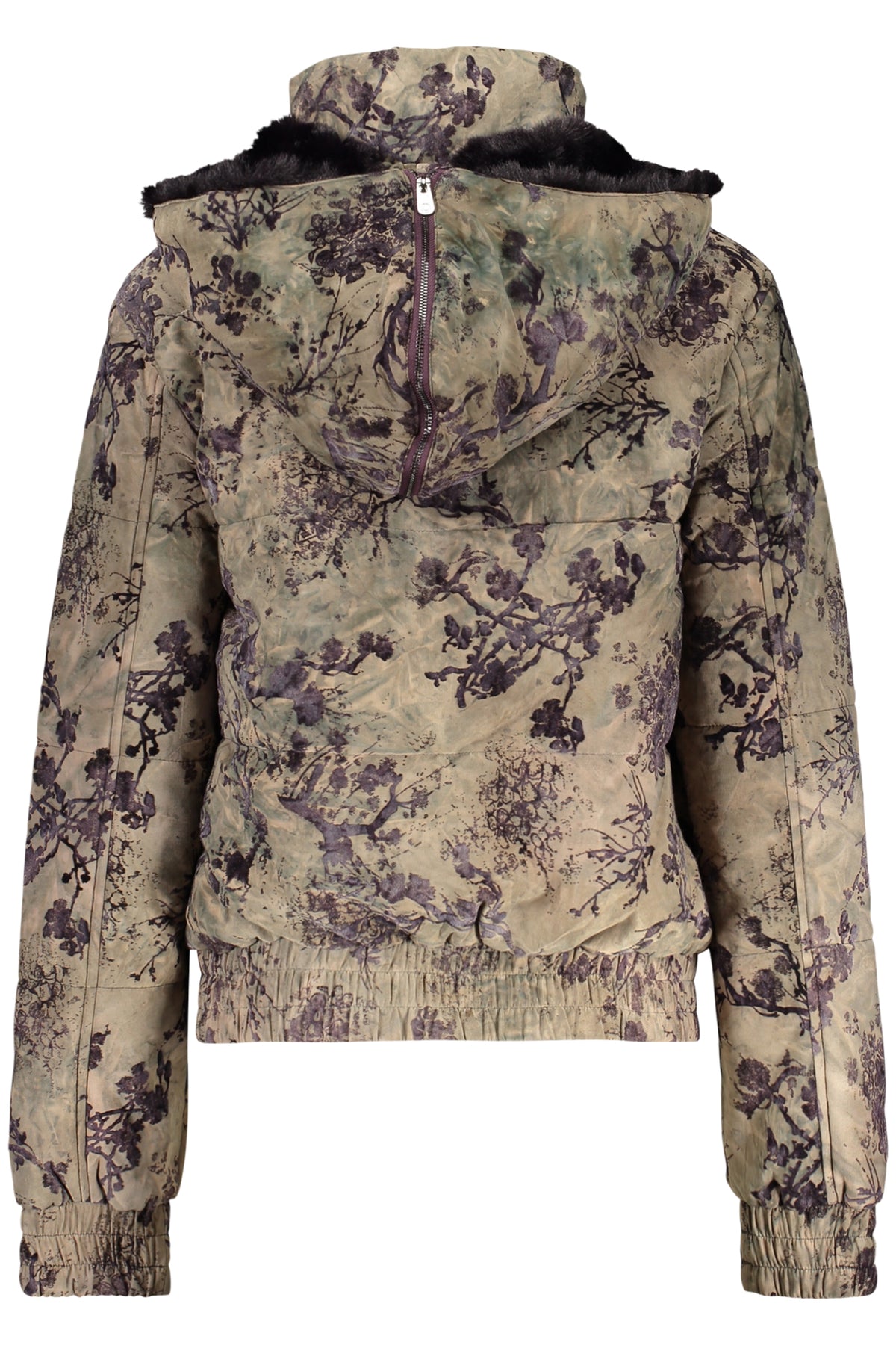 BLUSÃO COM CAPUZ DESIGUAL MULHER VERDE