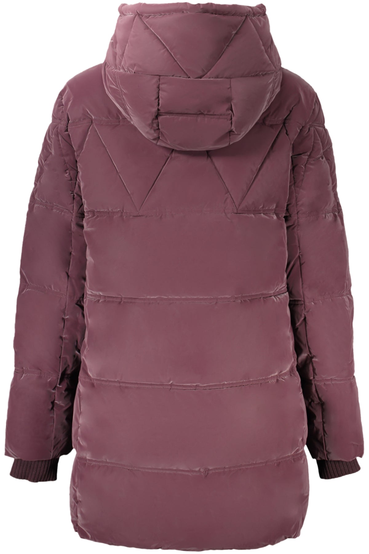 BLUSÃO COM CAPUZ DESIGUAL MULHER ROXO
