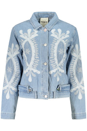 BLUSÃO EM ALGODÃO DESIGUAL MULHER AZUL CLARO