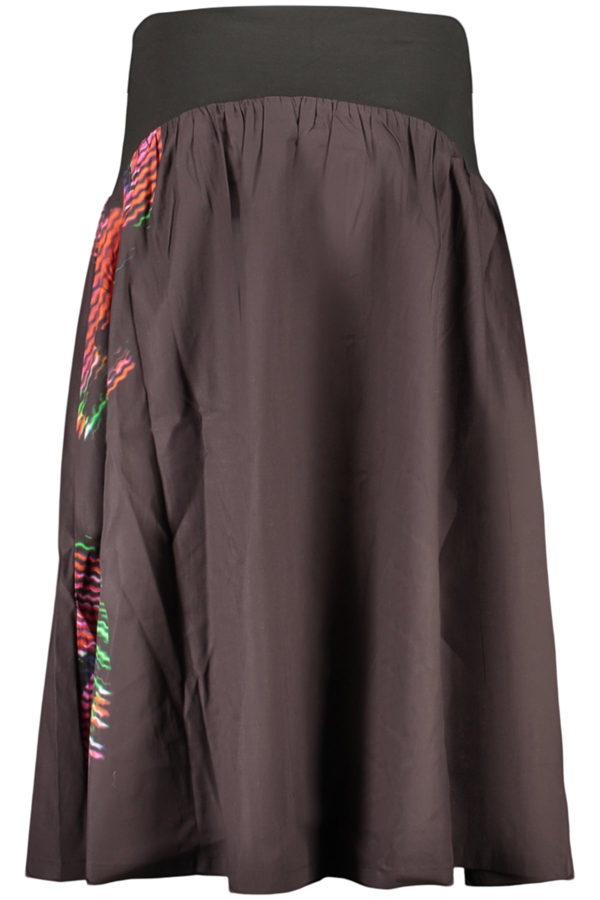 SAIA EM ALGODÃO DESIGUAL MULHER PRETA