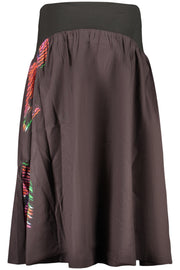 SAIA EM ALGODÃO DESIGUAL MULHER PRETA