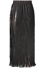 SAIA COM LOGÓTIPO DESIGUAL MULHER PRETA