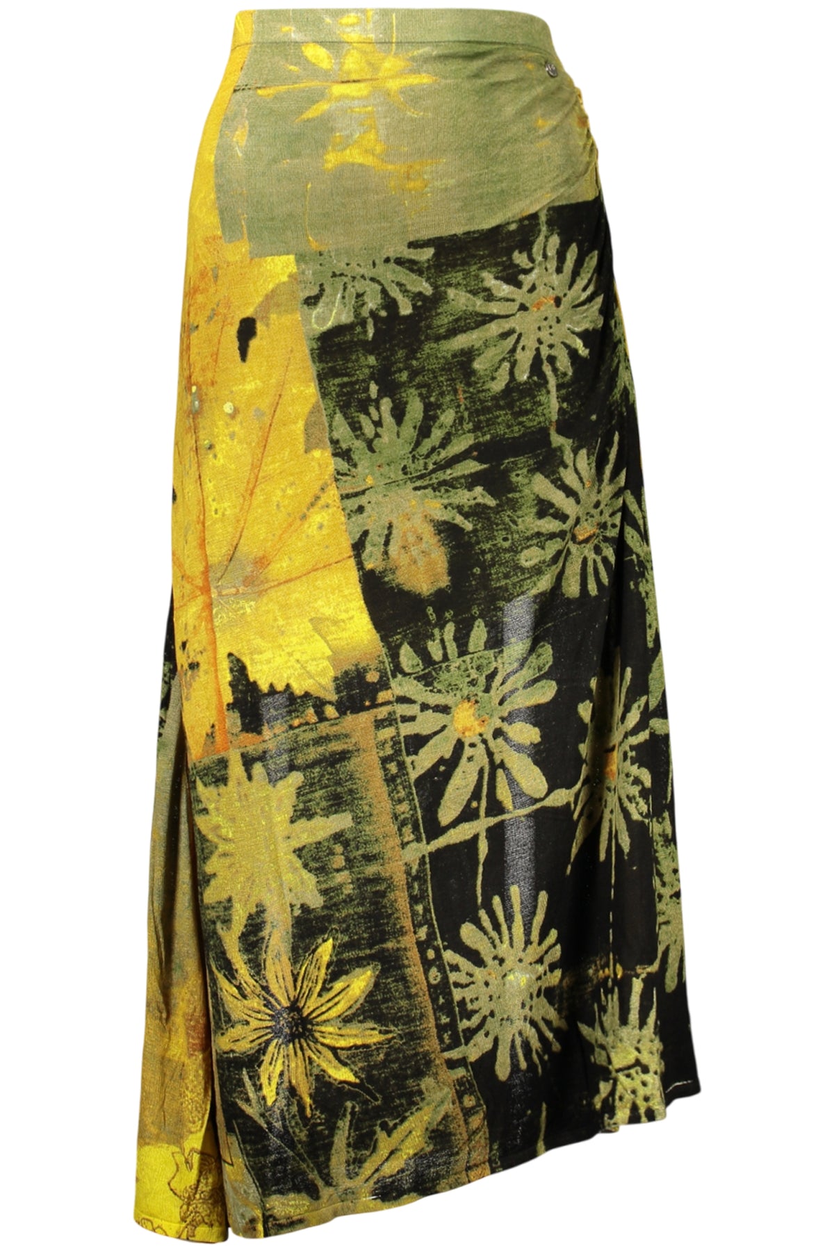 SAIA COM LOGÓTIPO DESIGUAL MULHER VERDE