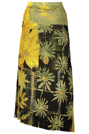 SAIA COM LOGÓTIPO DESIGUAL MULHER VERDE