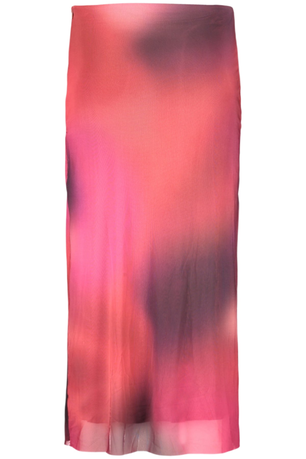 SAIA COM LOGÓTIPO DESIGUAL MULHER ROXA